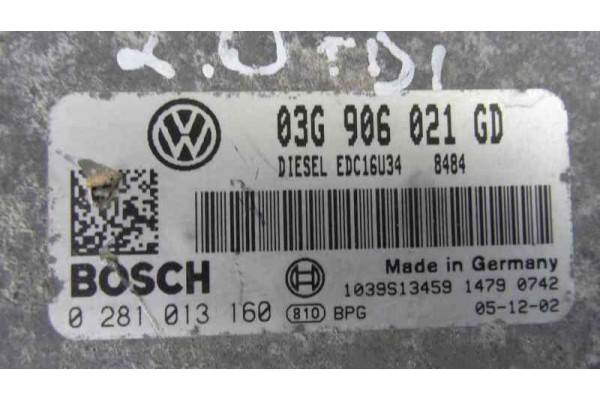 03G906021GD CENTRALITA MOTOR UCE SKODA OCTAVIA COMBI (1Z5) Elegance 2006 03G906021GD 163522 SKODA - 1