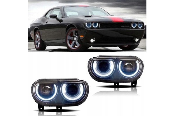 Lámparas LED delanteras izquierda y derecha para Dodge Challenger 2008-2014 Vland usado 2