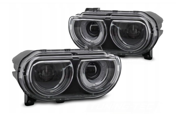 Lámparas LED delanteras izquierda y derecha para Dodge Challenger 2008-2014 Vland usado 9
