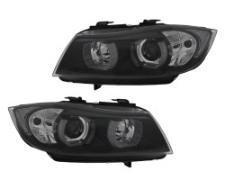 HEADLIGHTS LAMP XENON RING U 3D LED ANGEL EYES TUNING BMW 3 E90 E91 2004