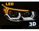 BMW 5 E60 E61 2003 2007 front lamps black ring LED 3D DTM lens H7 Part manufacturer Tuning Tec