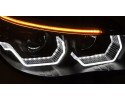 BMW 5 E60 E61 2003 2007 front lamps black ring LED 3D DTM lens H7 Installation side left right