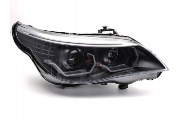 BMW 5 E60 E61 2003 2007 front lamps black ring LED 3D DTM lens H7 Type of low beam headlights traditional halogen