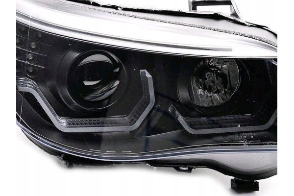 Faros delanteros Angel Eyes BMW E60 E61 03-07 Negro usado 8