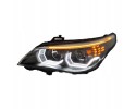 BMW 5 E60 E61 2003 2007 front lamps black ring LED 3D DTM lens H7 Height adjustment electric manual