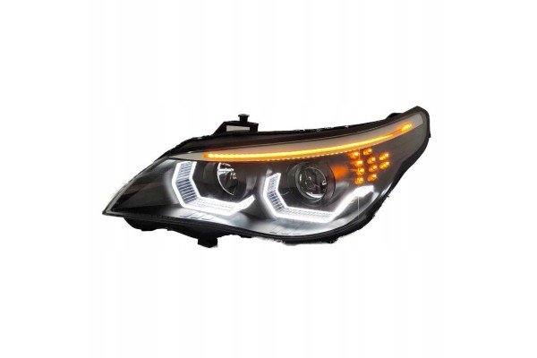 Faros delanteros Angel Eyes BMW E60 E61 03-07 Negro usado 9