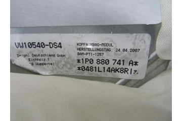 1P0880741A AIRBAG CORTINA DELANTERO IZQUIERDO SEAT LEON (1P1) Reference 2007 1P0880741A 165275 SEAT - 1