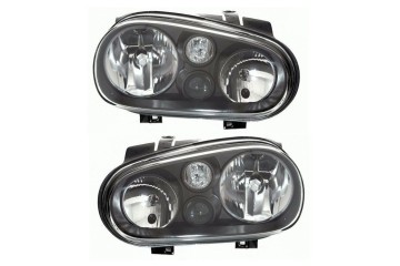 Headlights Lamps set Tuning TYC Black h7 h1 h3 VW Golf IV 4 1j 98 04 Part manufacturer TYC