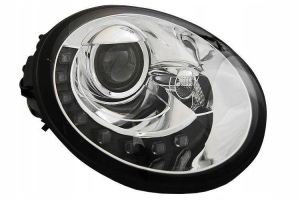 Faros delanteros VW New Beetle 98-05 cromados con bombillas LED nuevo 2