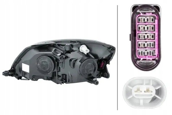 Faro delantero Hella 1EL 010 417-381 derecho con motor de ajuste usado 2
