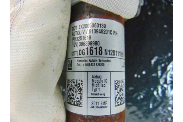 AIRBAG CORTINA DELANTERO DERECHO OPEL ASTRA J SPORTS TOURER Sport 2011 179145 OPEL - 5