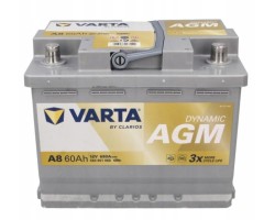 CAR BATTERY VARTA SILVER AGM D52 START STOP 60AH 680A A8