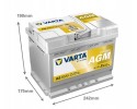 CAR BATTERY VARTA SILVER AGM D52 START STOP 60AH 680A A8 Catalog number of the part VA560901068