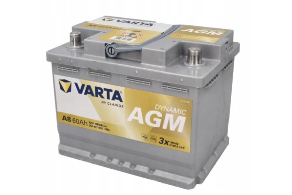 Batería de coche Varta Silver Agm D52 Start-Stop 60 Ah 680 A A8 usado 3