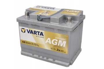 CAR BATTERY VARTA SILVER AGM D52 START STOP 60AH 680A A8 Part manufacturer Varta