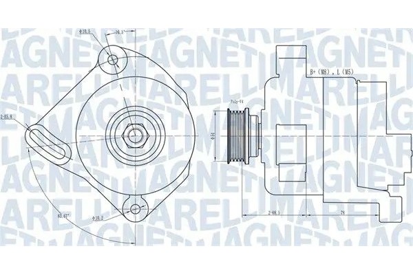 Alternador Magneti Marelli 063731886010 usado 2