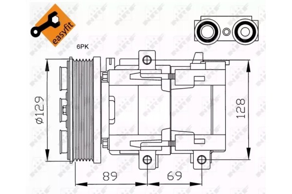 Compresor de aire acondicionado Nrf 32212 original nuevo 4