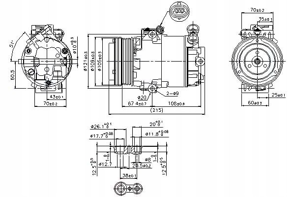 Compresor de aire acondicionado Nissens 89322 usado 10