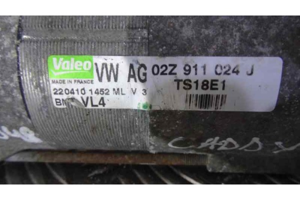 02Z911024J MOTOR ARRANQUE VOLKSWAGEN CADDY (2K)(02.2004) Tramper 2010 02Z911024J 158048 VOLKSWAGEN - 2