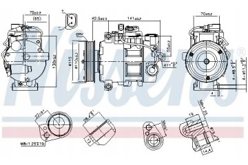 COMPRESSOR AIR CONDITIONING COMPRESSOR 89513 NISSENS Catalog number of substitutes ACAUTO AC 01DN576 ACAUTO AC 02DN03 B ACAUTO A