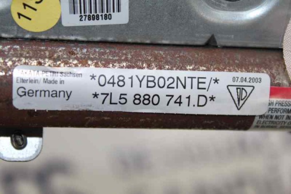 7L5880741D AIRBAG CORTINA DELANTERO IZQUIERDO PORSCHE CAYENNE (TIPO 9PA)
