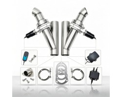 EXHAUST THROTTLE 12V 63MM DUAL VALVE WITH REMOTE CONTROL 2 5 63mm DRIVER