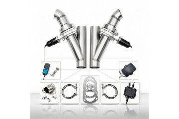 EXHAUST THROTTLE 12V 63MM DUAL VALVE WITH REMOTE CONTROL 2 5 63mm DRIVER