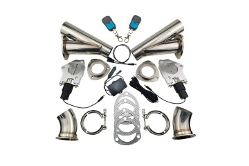 EXHAUST THROTTLE 12V 63MM DUAL VALVE WITH REMOTE CONTROL 2 5 63mm DRIVER Part manufacturer no brand