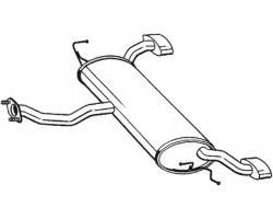 Exhaust system silencer rear BOSAL BOS165 417