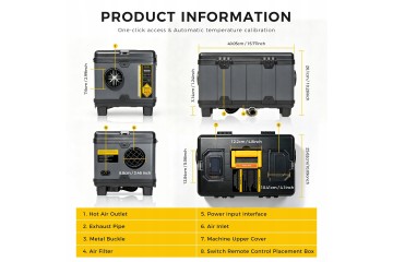 Calefactor de estacionamiento 8KW con WiFi Bluetooth, termostato, modo