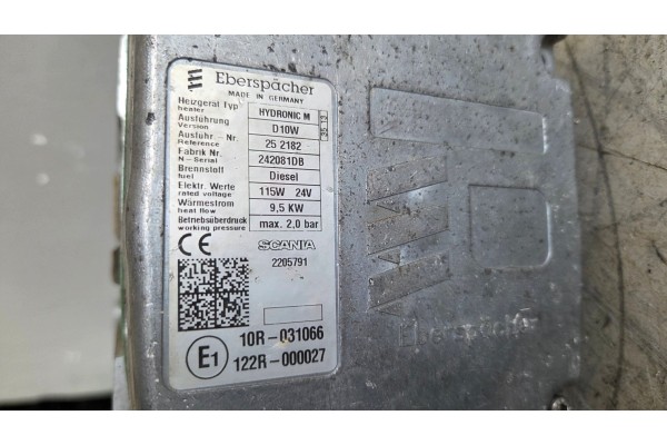 Calefactor Hidráulico D10W Eberspacher Scania R 2205791 usado 5