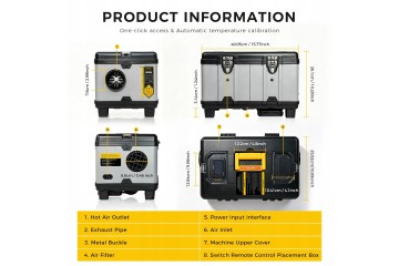 Calefactor de estacionamiento 8KW con WiFi/Bluetooth y detector de CO