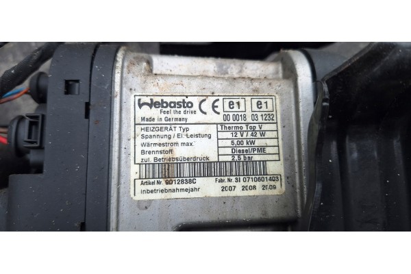 Calefactor Auxiliar Webasto Thermo Top V 4F0265081L Diésel para Audi A6 C6, A8, Q7 usado 3
