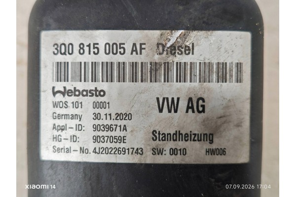 Webasto VW Passat B8 3Q0815005AF TTevo Diésel 2020 usado 5