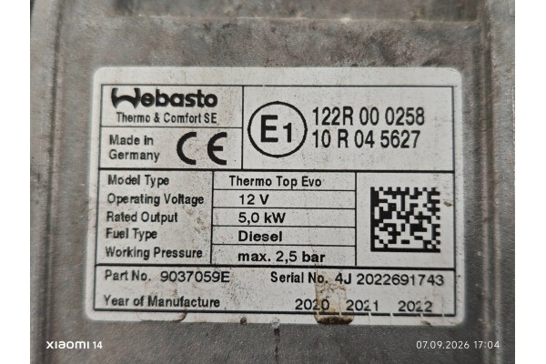 Webasto VW Passat B8 3Q0815005AF TTevo Diésel 2020 usado 6