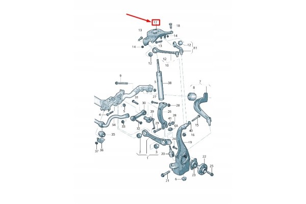 Soporte Superior de Suspensión Delantero Izquierdo para Audi A4 Avant B8 8R0412391A nuevo 9