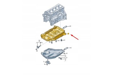06K103603DE TOP OF ASO OIL PAN Catalog number of the part 06K103603DE OEM