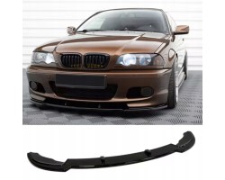 For BMW E46 M Sport Front Bumper Lip 99 03 Piano Black Vacuum ABS Plastic