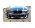 For BMW E46 M Sport Front Bumper Lip 99 03 Piano Black Vacuum ABS Plastic Installation side front