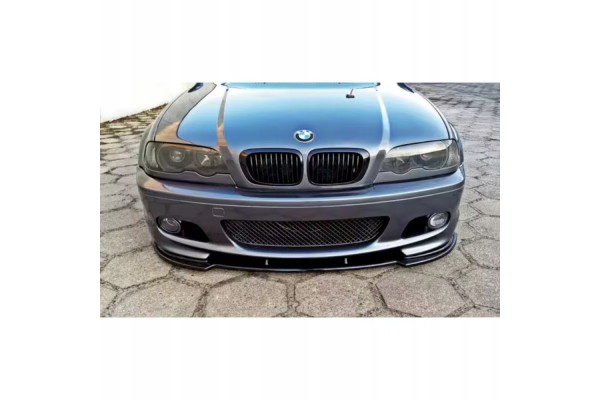 Labio delantero para parachoques BMW E46 M Sport 99-03 en negro piano ABS plástico usado 5