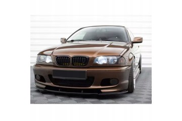 Labio delantero para parachoques BMW E46 M Sport 99-03 en negro piano 