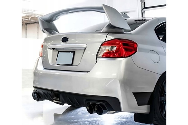 Spoiler trasero tipo ala de shuttlecock Subaru Impreza 2015-2021 estilo Wrx Sti negro brillo usado 3
