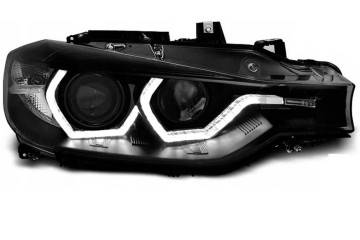 LAMP HEADLIGHTS BMW F30 F31 11 15 LED BLACK DRL