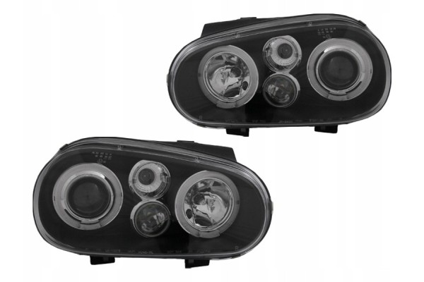 Headlight Lamp Set Lenticular Black Tuning VW Golf IV 4 1j 1998 04 Catalog number of the part LPVW60