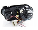 Headlight Lamp Set Lenticular Black Tuning VW Golf IV 4 1j 1998 04 Car type passenger cars