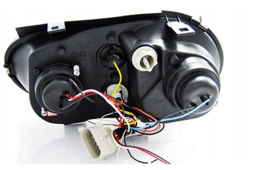 Headlight Lamp Set Lenticular Black Tuning VW Golf IV 4 1j 1998 04 Car type passenger cars