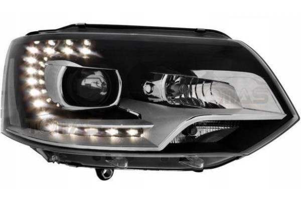 Front lamps VW T5 2010 15 Xenon Look DRL DEPO