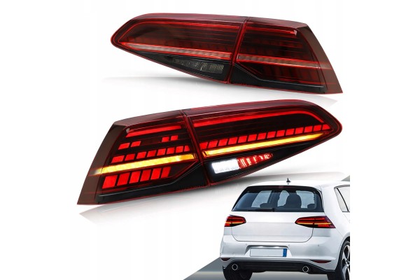 Luces traseras LED dedicadas Net-Cars para VW Golf 7 2012-2019 con bombillas usado 2