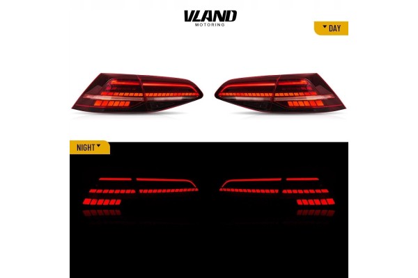 Luces traseras LED dedicadas Net-Cars para VW Golf 7 2012-2019 con bombillas usado 6
