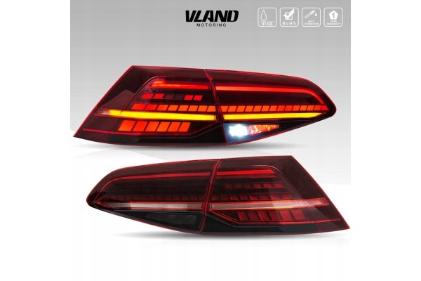 Luces traseras LED dedicadas Net-Cars para VW Golf 7 2012-2019 con bombillas usado 7